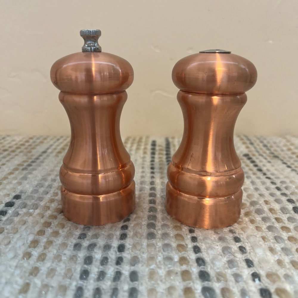 Copper Salt + Pepper Shakers